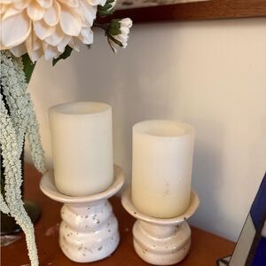 Elegant Cream Candle Holders